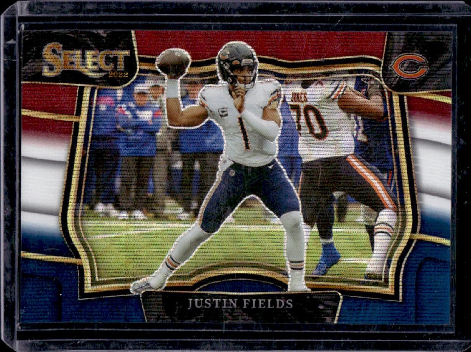 2022 Select Justin Fields Tri Color Prizm Field Level #42/75 Bears