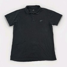 Polo Alpinestars uomo grande nera logo moto corsa moto cross bike