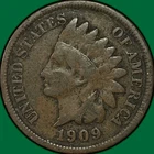 1909 Indian Head Cent Very Good VG Coin #38647