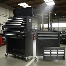 5/8 Drawers Rolling Tool Chest Tool Lock Storage Cabinet Boxes on Wheels Garage