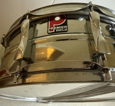 Vintage Premier snare with dampener Remo & premier skins
