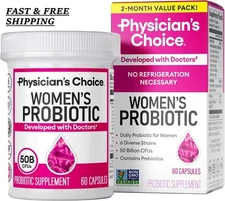 Physician's Choice Women's Probiotics - 50 Billion CFU - Organic Prebiotics