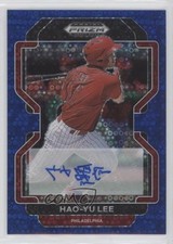 2022 Panini Prizm Draft Picks Blue Donut Circle 17/25 Hao-Yu Lee Auto 0v3k