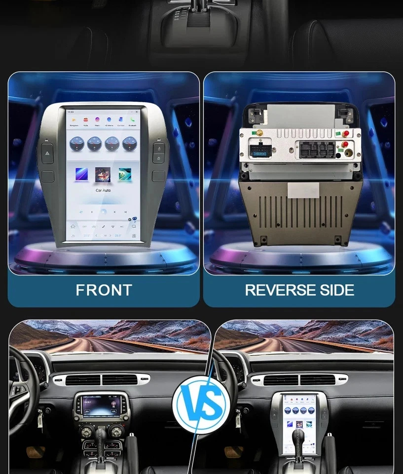 For Chevrolet Camaro 2010-2015 Tesla 12.1" SCREEN Car GPS Radio Car-Play Player Foto 4 de 4