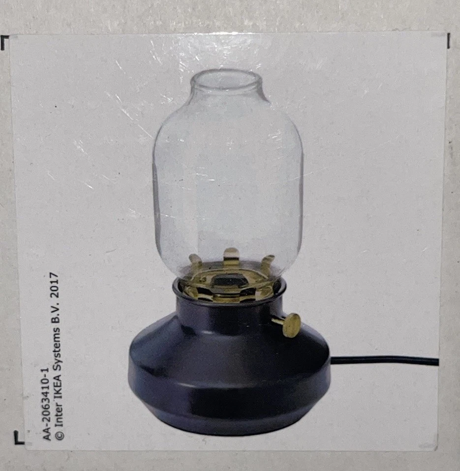 Диммируемая настольная лампа IKEA TARNABY в стиле черного керосина - Изображение 2 из 4