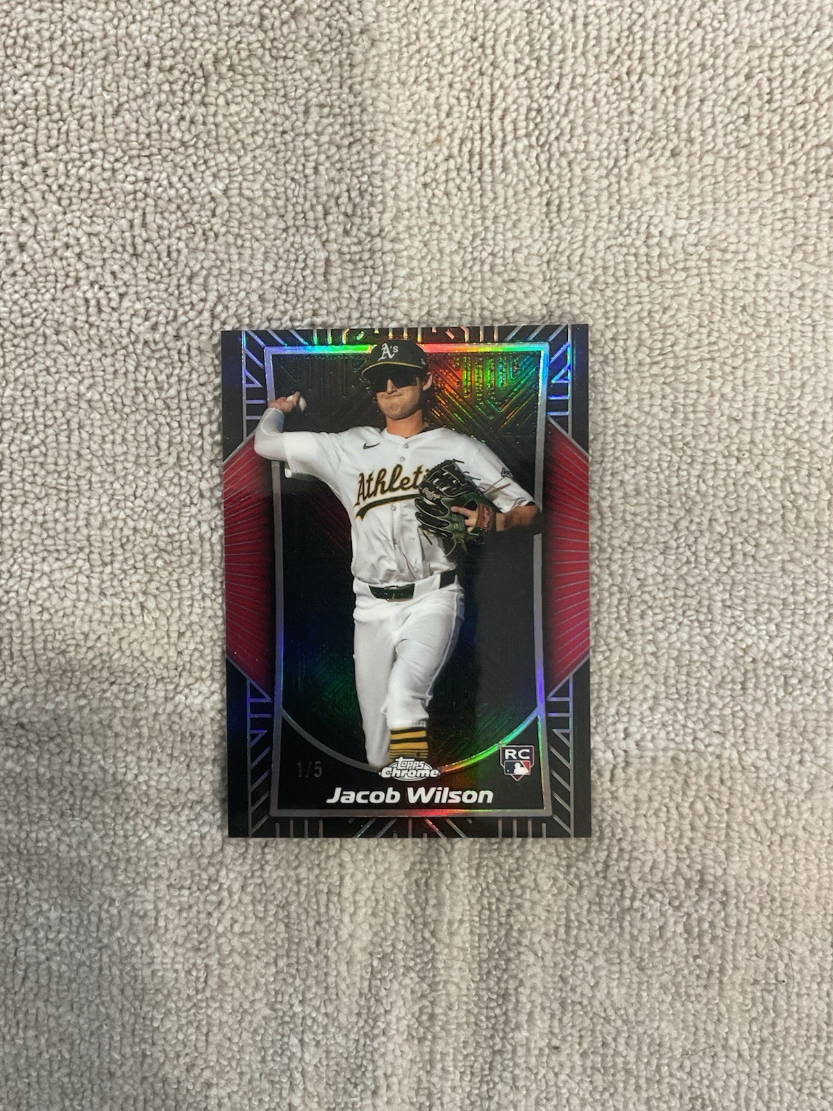 2025 Topps Chrome - Shadow Etch - Red Refractor /5 Jacob Wilson #SE-11 (RC)