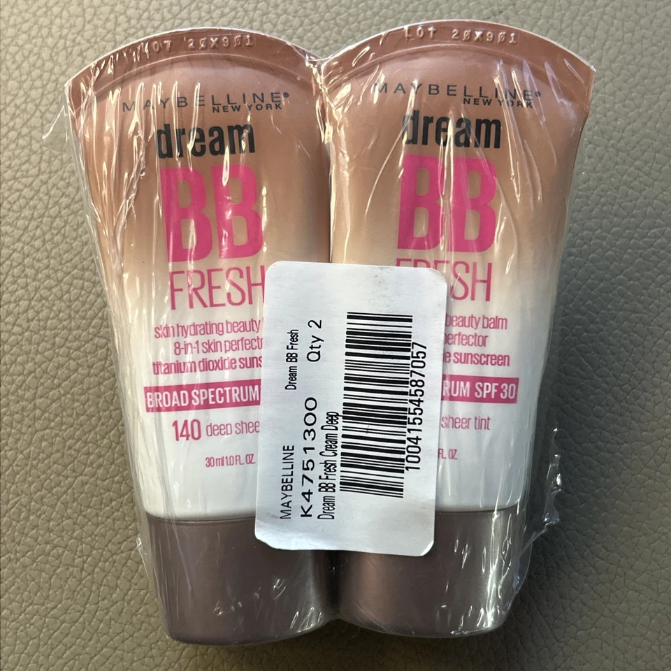 2x Maybelline Dream Fresh BB Cream 140 Deep SPF 30 8-in-1 Skin Perfector 1 fl oz - Image 2 of 4