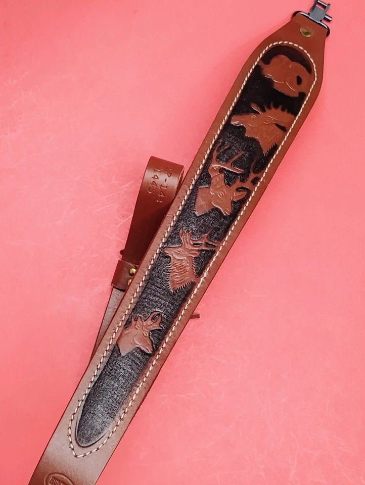 猎人工具皮革吊索大角游戏浮雕狩猎场景美国雷明顿 — 第 4/4 张图片