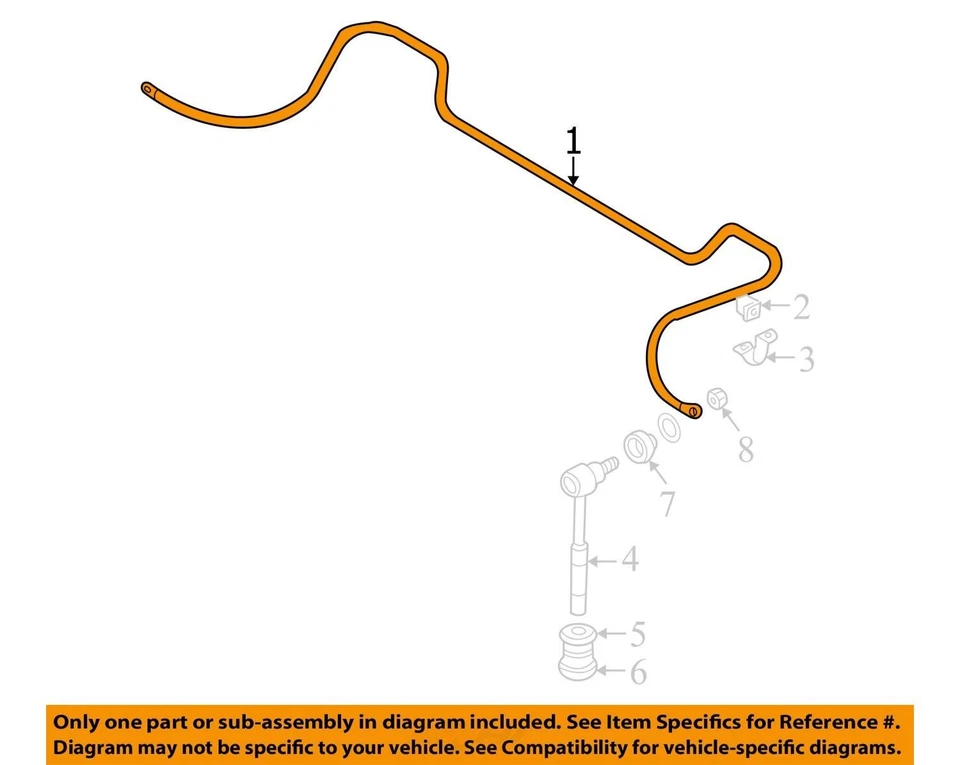 2001 Hyundai Accent FWD Rear Stabilizer Bar OEM 79K Miles - LKQ427378397 - Image 4 of 4