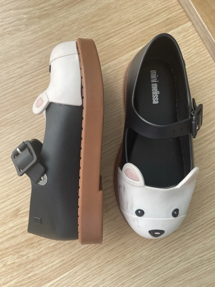 Mini Oso Melissa Maggie Mary Jane Negro/Blanco/Marrón Talla 10 Foto 3 de 4