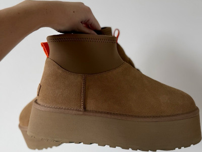 UGG Classic Ultra Mini Platform Brown Suede Ankle Boots Women s US 11