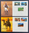 2 x 1976 Australian Explorers FDC First Day Covers Adelaide FDI Postmarks
