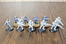 Warhammer 40k Astra Militarum Cadian Shock Troops (10) Assembled SOME Painted
