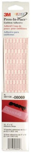 ADHESIVE PRESS IN PLACE EMBLEM ADHESIVE 2 X 12 MMM-8069 Brand New! - Foto 1 di 4