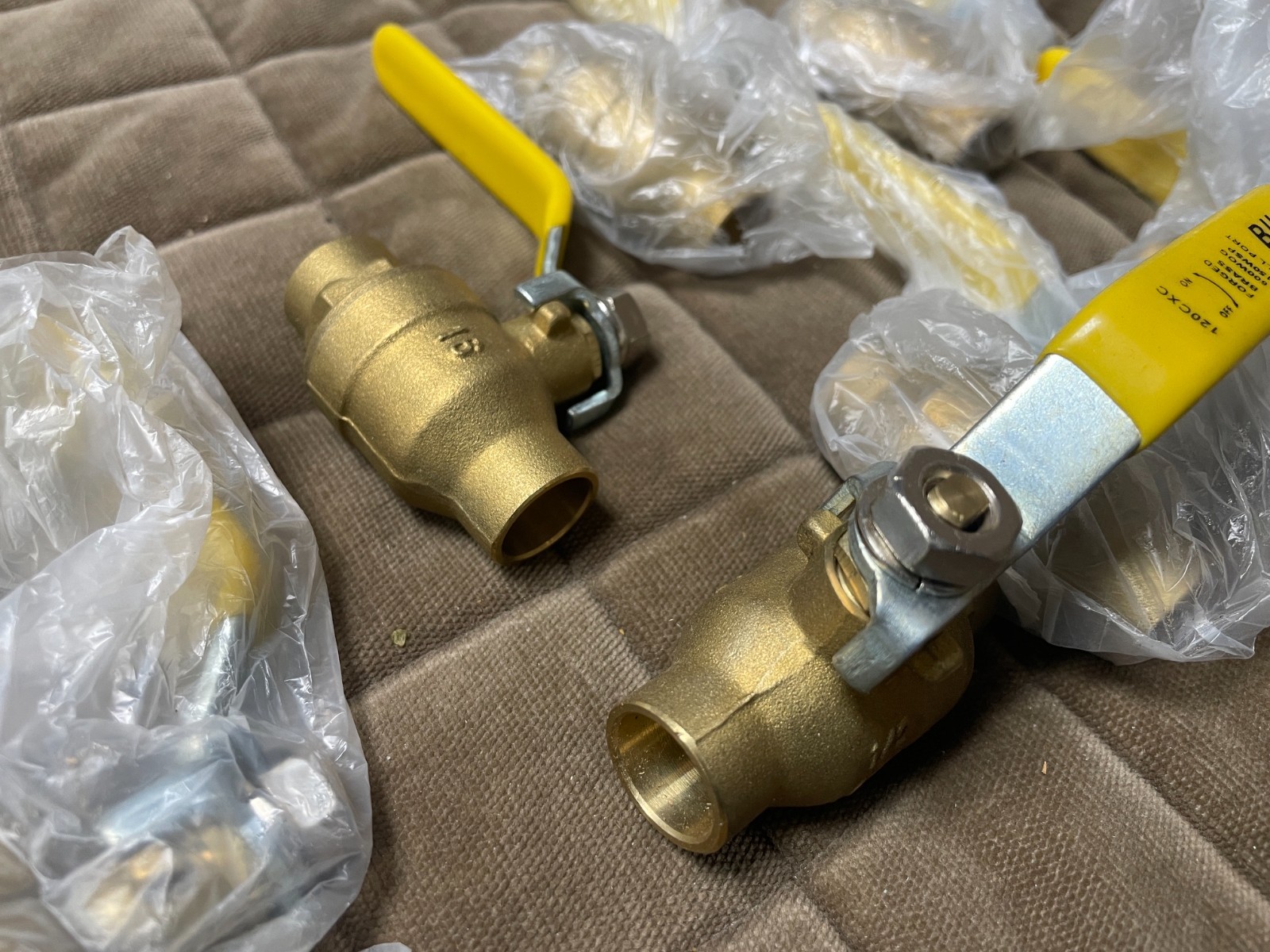 Brass Ball Valve Sweat Full Port -1 /2 " Shut-Off Valves, 600 WOG LOT of 10