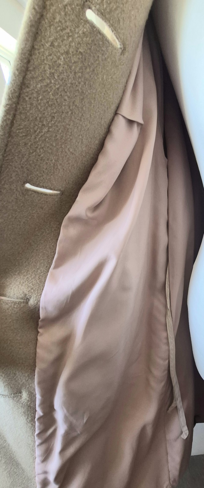 Windsmoor Camel Coat Wool Blend Long Classic Smart Coat Vintage UK Womens image 3