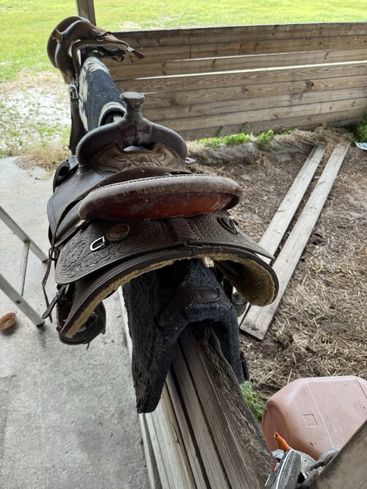 14.5” Martin Saddle With Rabe Rabón Calf Roping Tree - Image 4 of 4