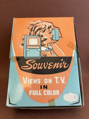 Vintage Souvenir Display Box Ohio Television View Picture Standard Oil Store