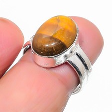 Tiger Eye Gemstone Handmade 925 Sterling Silver All Size Ring For Gift