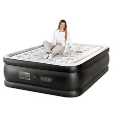 Queen Air Mattress  Fast Electric Pump, 22" Height - Camp/Camping Comfort