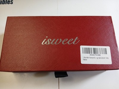 ISweet Human Hair Extensions 2 Bundles 20 inch long Wavy New In Box