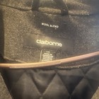 Claiborne Men's Black Button Overcoat Quilted Lined Mid-Length Size L