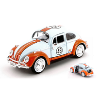 Vw Beetle 1966 N.48 \Gulf\" Light Blue/Orange 1:24 Motormax Auto Stradali -D- Neu"