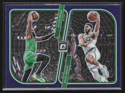 Jaylen Brown/Jayson Tatum 2024-25 Donruss Optic Optical Illusions Purple #2