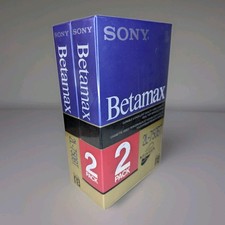 2 x Sony Betamax L-750BT New Sealed Vintage Video Cassette Tape