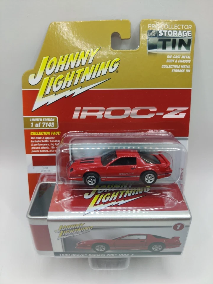 Johnny Lightning WHITE LIGHTNING 1989 Chevy Camaro Z28 IROCZ White & Red Version - Image 4 of 4