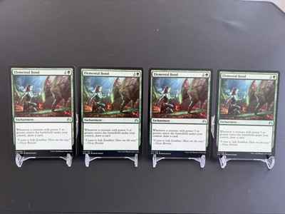 MTG 4x Elemental Bond NM Playset Englisch Magic the Gathering Card Draw Grün