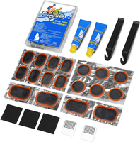 Fahrrad Flickzeug Set, 18 Flicken, 2 Kleber, Reifenheber, Reparatur Kit Box, De.