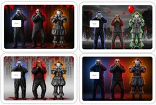 See Hear Speak Evil Horror Halloween Killer Credit Debit Card ATM Skin Sticker