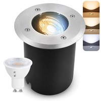 Juavi Bodeneinbaustrahler Dimmbar IP67 Mit Led GU10 7W Warmweiß 230V