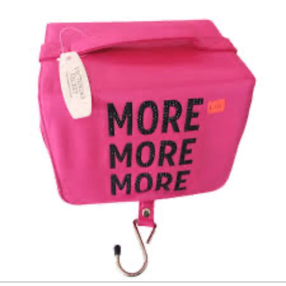 Victoria's Secret Hot Pink Train Case, MORE MORE MORE! in Blk Rhinestones, NWT