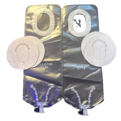 2 Hollister 3778 Pouchkins Newborn 1-Pc Ultra-Clear Ostomy Pouch FRESH 2030