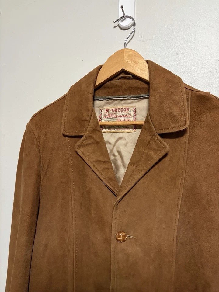Chaqueta Vaquera Occidental Vintage Años 60 McGregor Cuero Gamuza Talla 38 Hecha en EE. UU. Foto 3 de 4