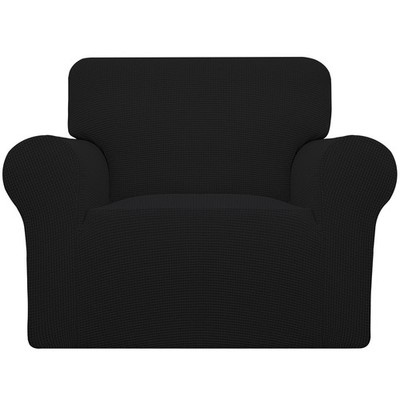 Easy-Going Stretch Chair Sofa Slipcover 1-Piece Couch Small Chair, Black