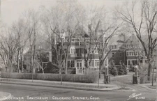 RPPC Glockner Sanitarium Colorado Springs CO Harold Sanborn S-1192 postcard A106