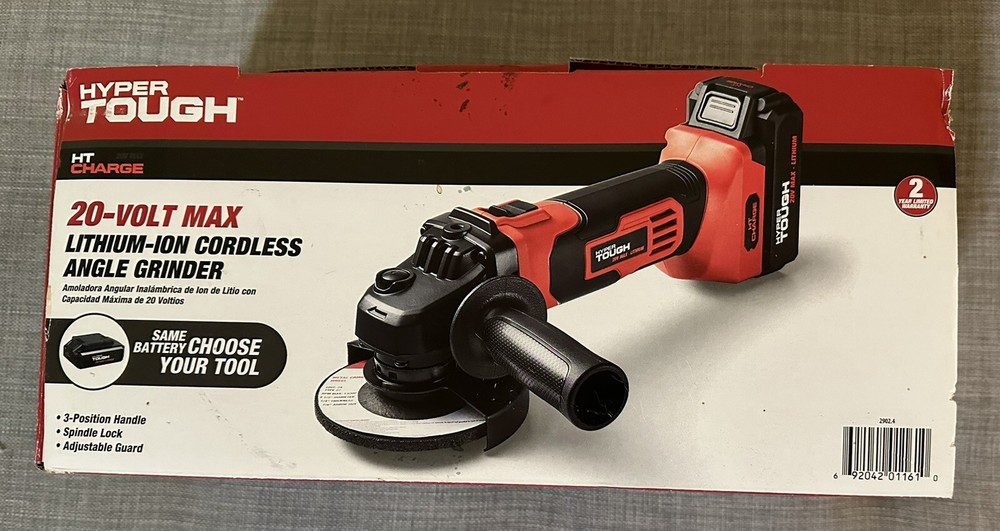 HYPER Tough 2902.4 20-Volt Max Lithium-ion Cordless Angle Grinder NEW IN BOX