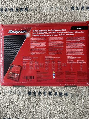 Snap-on 48 PC Rethreading Set Franctional and Metric RTD48 for