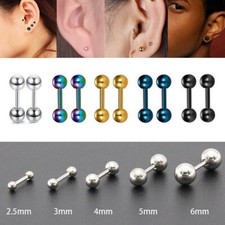 1Pair Punk Fashion Small Hoop Earrings Stainless Steel Stud Earrings Mens Girls