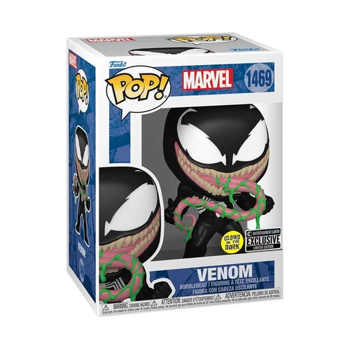 Funko Pop Marvel Spider-Man: Venom (GITD) Figure w/ Protector (EE Exclusive)
