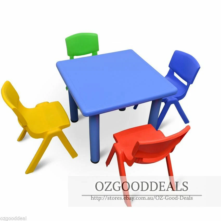 120CM 60CM Kids Toddler Activity Study Dining Playing Table & 2 4 6 8 Chairs - image 2 of 4