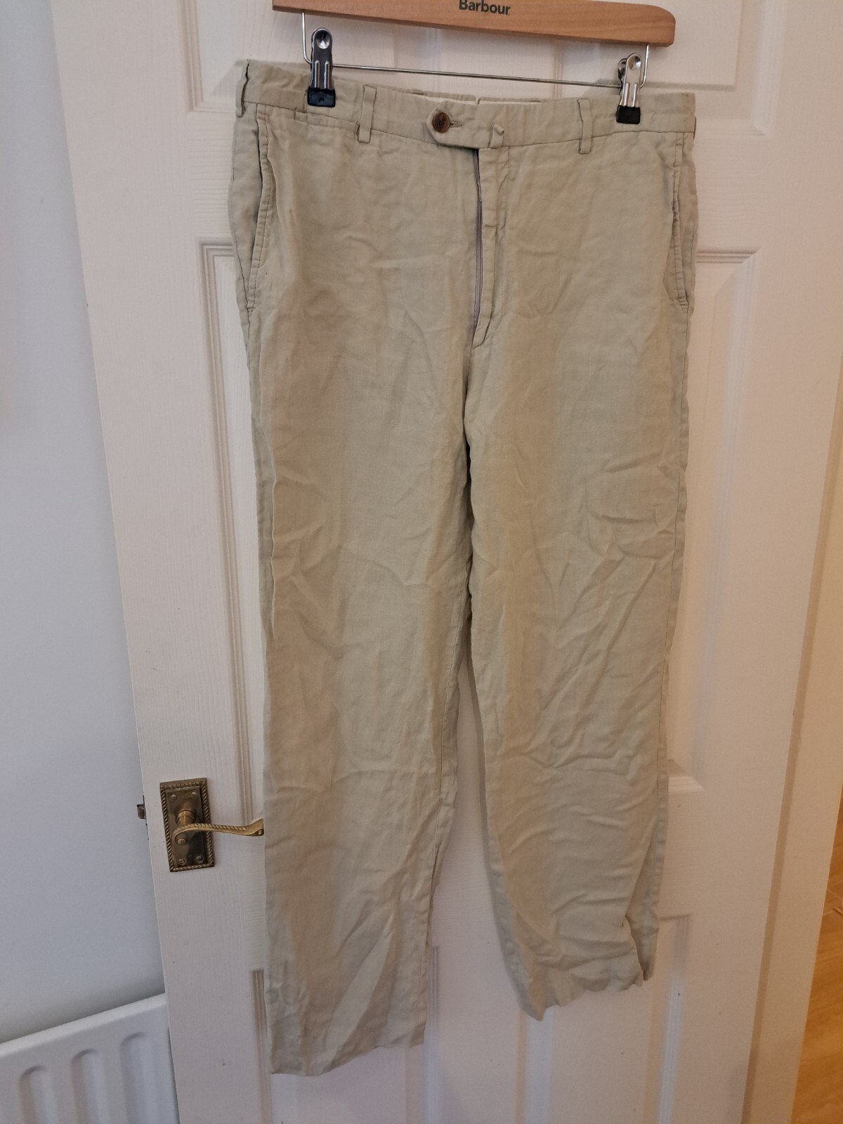 Pantalone Lino Hackett 34 Corto Beige Buff London Pant Savile Fila Made In Italy.