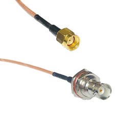 RG316 RP-SMA MALE to BNC FEMALE BIG BULKHEAD RF Cable Rapid-SHIP LOT