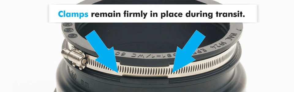 Flexible Rubber Reducer Coupling Adaptor Pipe Connector Fish Pond or Plumbing - Image 3 of 4