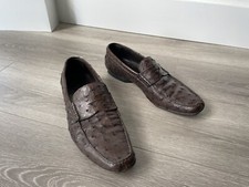 Prada Men Shoes  Size US 9 - Ostrich Brown - RARE