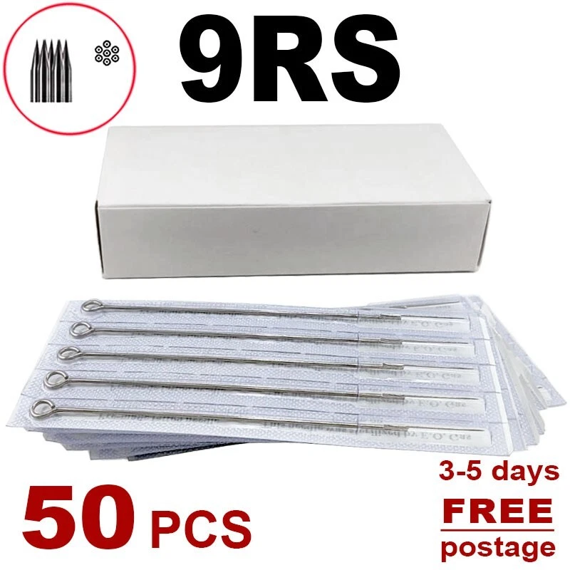 EZ REVOLUTION 9RS Tattoo Needles 50pcs 1209RS 9RSLT Round Shader Needle Pins Tattoo Shader