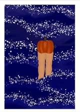 River Pumpkin Surreal Digital Print for download